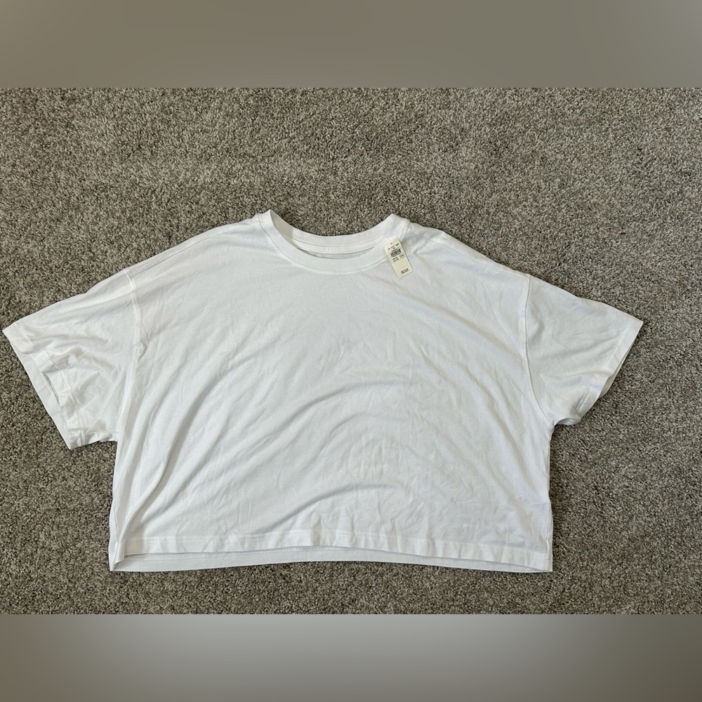 White Cropped T-Shirt- Offline by Aerie- *NWT*